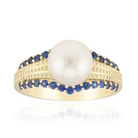 Bague en or et Perle blanche des mers du sud (Michelle Albala)