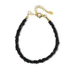 Bracelet en argent et Spinelle noir