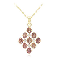 Collier en or et Saphir Padparadscha non chauffé
