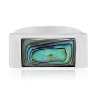 Bague en argent et Coquillage d'Abalone