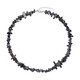 Collier en argent et Obsidienne à reflets argentés