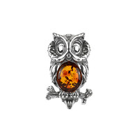 Pendentif en argent et Ambre baltique