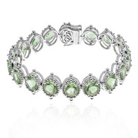 Bracelet en argent et Fluorite bleu pétrole (Dallas Prince Designs)