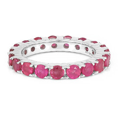 Bague en argent et Rubis de Madagascar