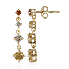 Boucles d'oreilles en argent et Citrine