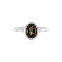 Bague en argent et Quartz fumé