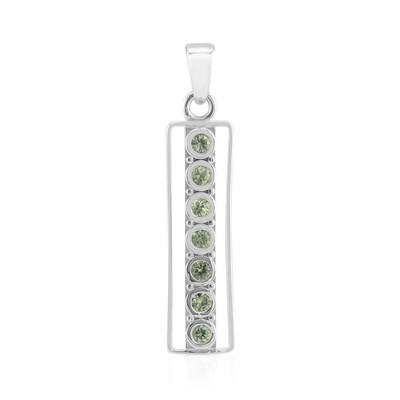 Pendentif en argent et Saphir vert de Tuléar  (Pallanova)