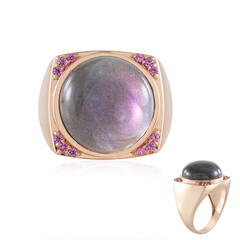 Bague en argent et Labradorite pourpre de Maniry (KM by Juwelo)