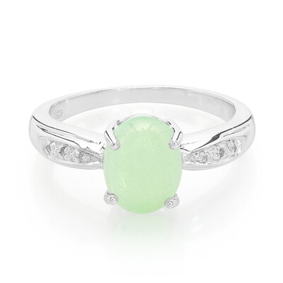 Bague en argent et Chrysoprase impériale