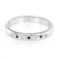 Bague pour homme en argent et Saphir blanc
