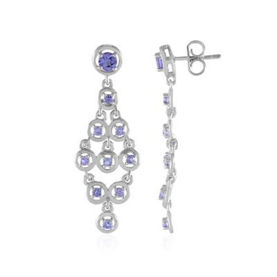 Boucles d'oreilles en argent et Tanzanite