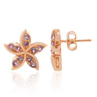 Boucles d'oreilles en argent et Saphir parme (Remy Rotenier)