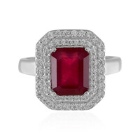 Bague en argent et Rubis de Madagascar