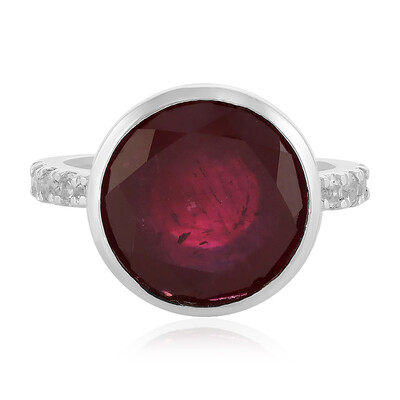 Bague en argent et Rubis de Madagascar