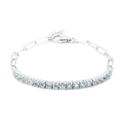 Bracelet en argent et Topaze bleu ciel