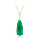 Collier en argent et Agate verte