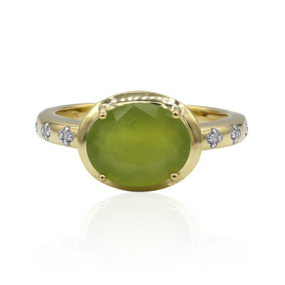 Bague en or et Opale verte du Brésil (Tenner Diniz)