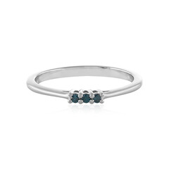 Bague en argent et Diamant bleu I3