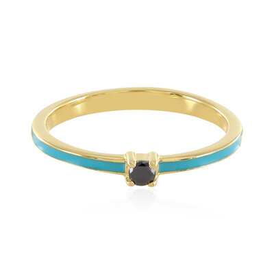 Bague en argent et Diamant noir