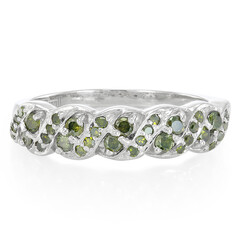 Bague en argent et Diamant fantaisie