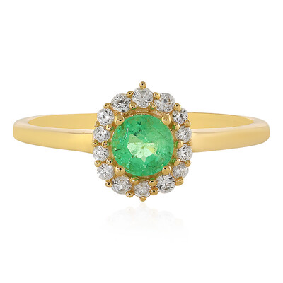 Bague en or et Emeraude de Colombie