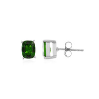 Boucles d'oreilles en argent et Diopside de Russie