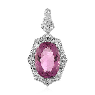 Pendentif en argent et Fluorite rose du Mexique
