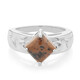 Bague en argent et Obsidienne acajou