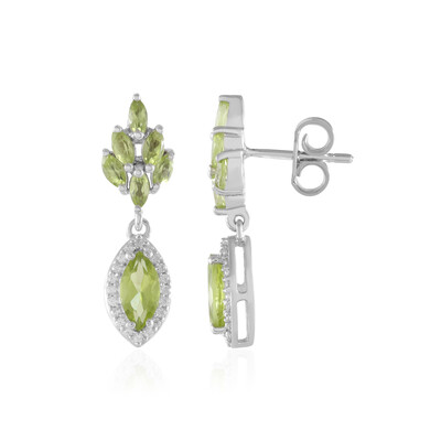 Boucles d'oreilles en argent et Péridot