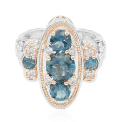Bague en argent et Topaze bleu de Londres (Dallas Prince Designs)