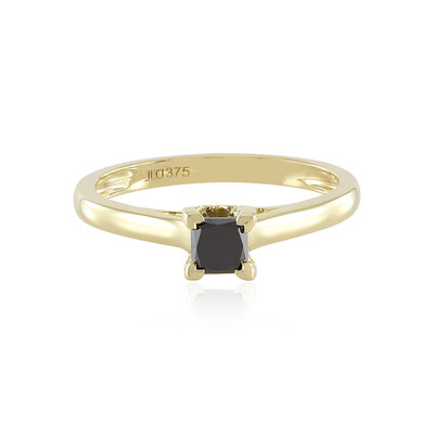 Bague en or et Diamant noir