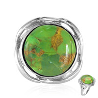 Bague en argent et Turquoise verte de Kingman