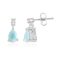 Boucles d'oreilles en argent et Larimar