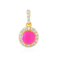 Pendentif en argent et Opale rose d'Éthiopie