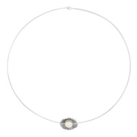 Collier ras du cou (Choker) en argent et Perle de culture d'eau douce