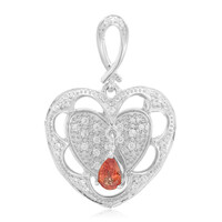 Pendentif en argent et Saphir Padparadscha