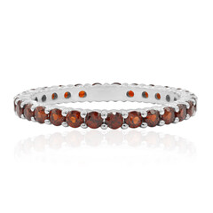 Bague en argent et Grenat du Mozambique