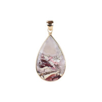 Pendentif en argent et Agate mousse de Java