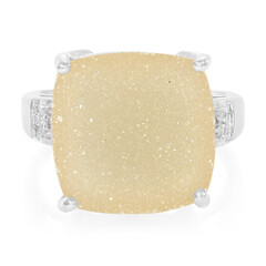 Bague en argent et Agate étincelante