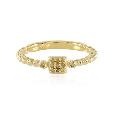 Bague en argent et Diamant jaune I3