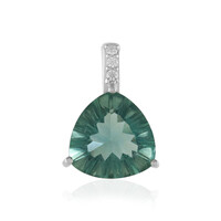Pendentif en argent et Fluorite verte