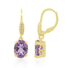 Boucles d'oreilles en argent et Améthyste