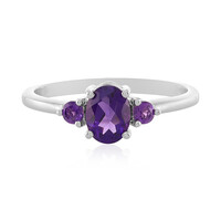 Bague en argent et Améthyste