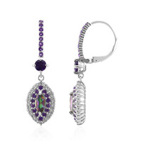 Boucles d'oreilles en argent et Quartz mystique