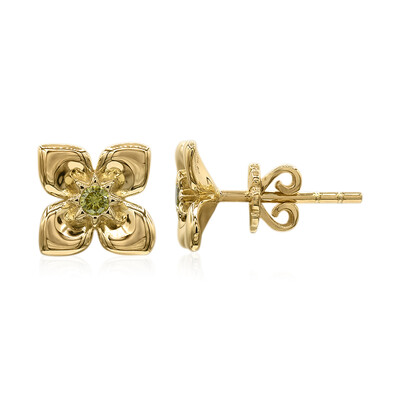 Boucles d'oreilles en or et Diamant VS1 jaune (Annette)
