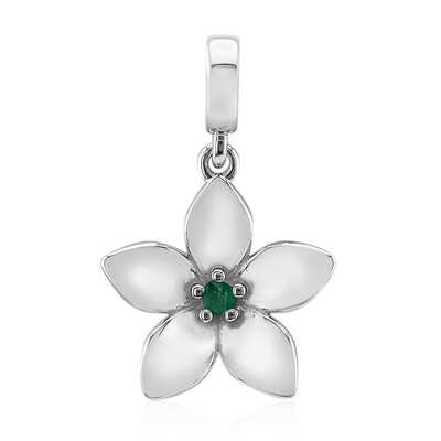 Charm en argent et Emeraude de Zambie (Annette)