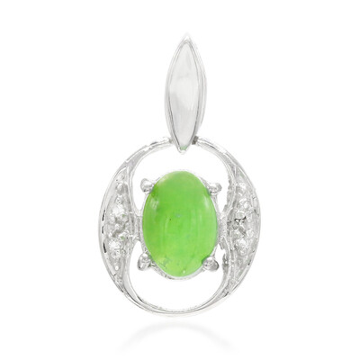 Pendentif en argent et Chrysoprase impériale
