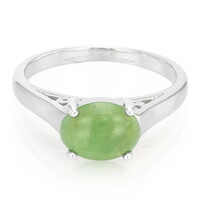 Bague en argent et Chrysoprase impériale