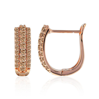 Boucles d'oreilles en or et Diamant rose de France SI1 d'Argyle  (Annette)