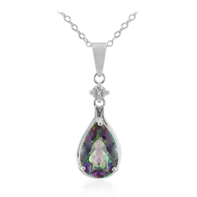 Collier en argent et Quartz mystique